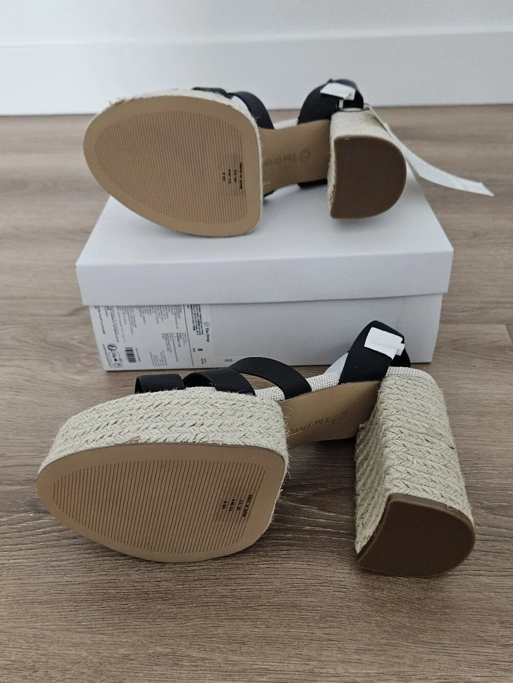 The Drop Bea Black Espadrille Platform Sandals Size 8
